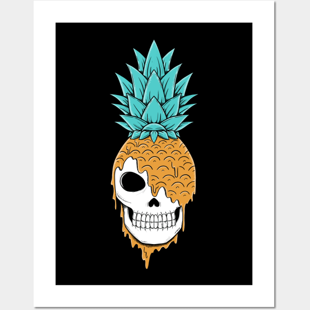 Pineapple Skull Wall Art by coffeeman